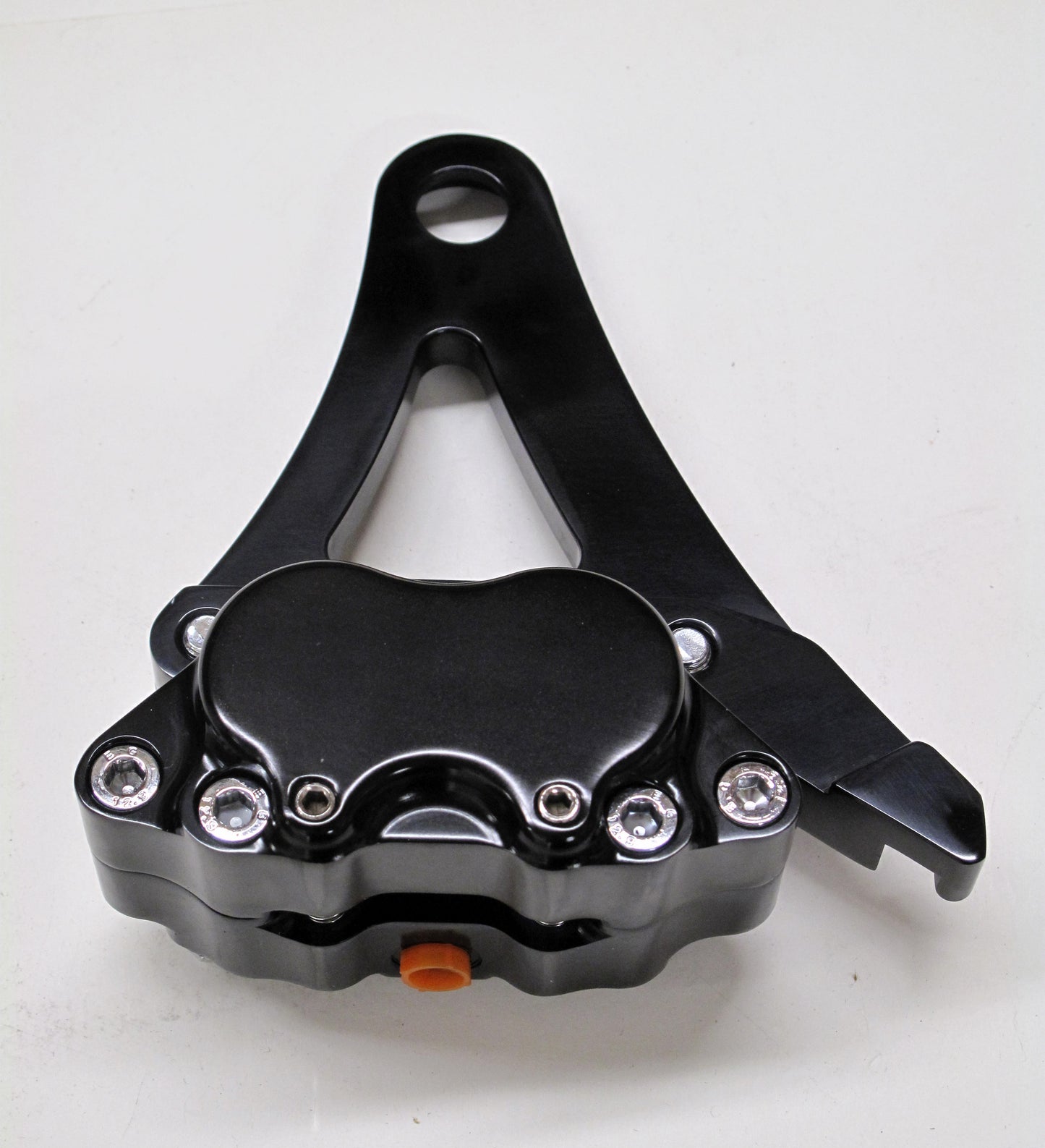 4-PISTON GLOSS BLACK REAR BRAKE CALIPER KIT FOR 2000-2007 SOFTAIL
