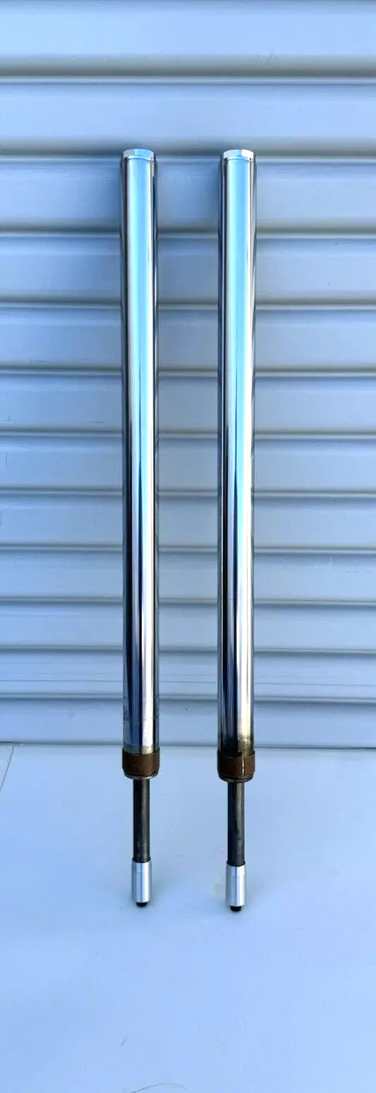 39MM HARD-CHROME FORK TUBE ASSEMBLY PAIR - 25-3/8" LENGTH