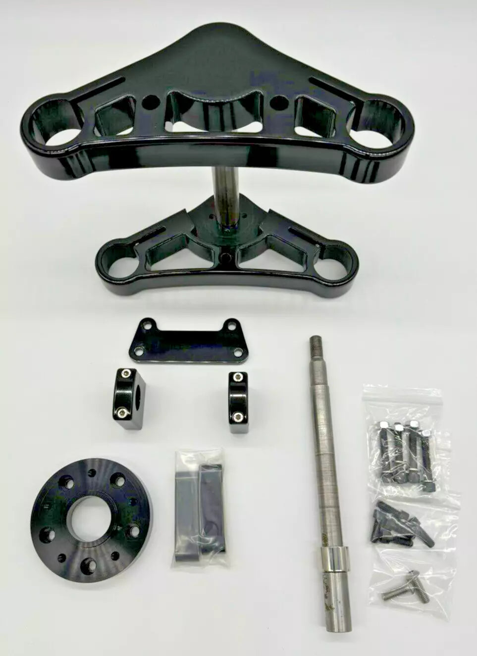 39MM MID-GLIDE TRIPLE TREE KIT - BLACK - 1988-1999 FXR / SPORTSTER / DYNA